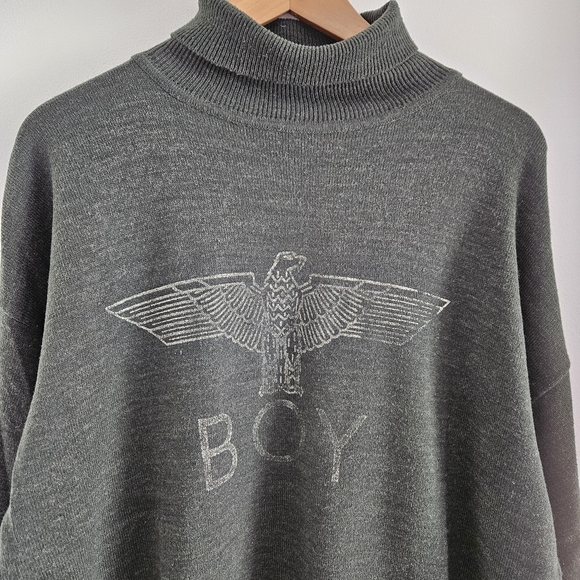 Vintage Boy London Long Sleeve Turtleneck Sweater Extra Large Punk Rock 80s 90s - Picture 2 of 5